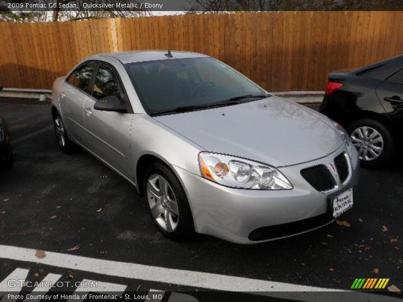 Quicksilver Metallic / Ebony 2009 Pontiac G6 Sedan
