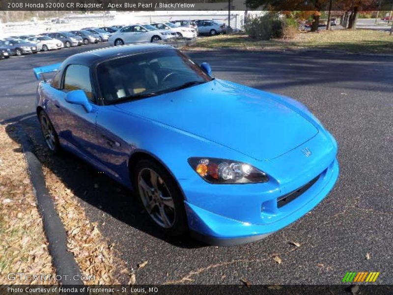 Apex Blue Pearl / Black/Yellow 2008 Honda S2000 CR Roadster