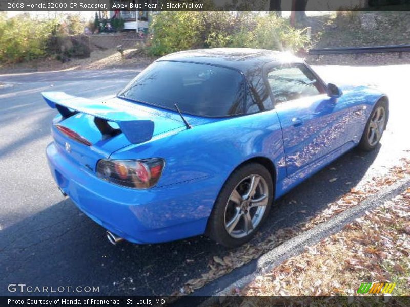 Apex Blue Pearl / Black/Yellow 2008 Honda S2000 CR Roadster