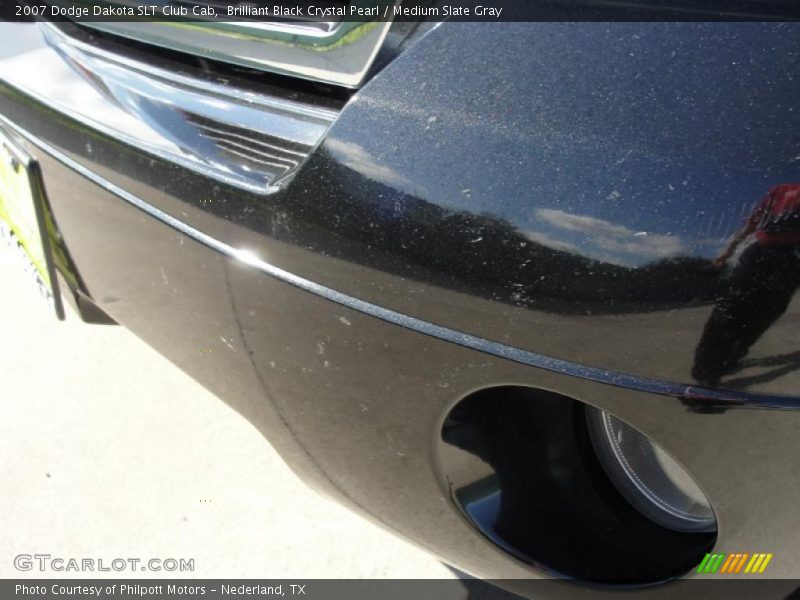 Brilliant Black Crystal Pearl / Medium Slate Gray 2007 Dodge Dakota SLT Club Cab