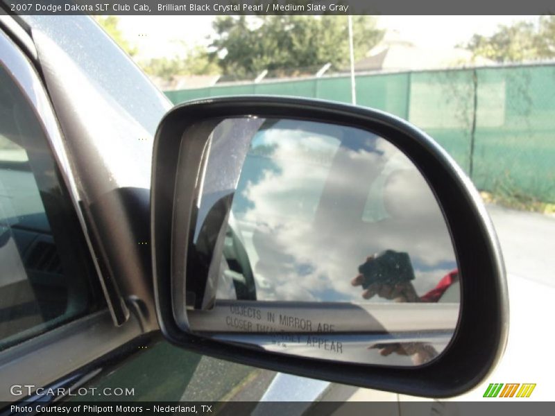 Brilliant Black Crystal Pearl / Medium Slate Gray 2007 Dodge Dakota SLT Club Cab