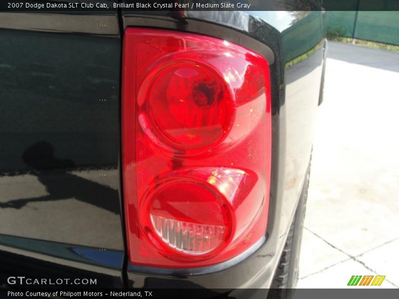 Brilliant Black Crystal Pearl / Medium Slate Gray 2007 Dodge Dakota SLT Club Cab