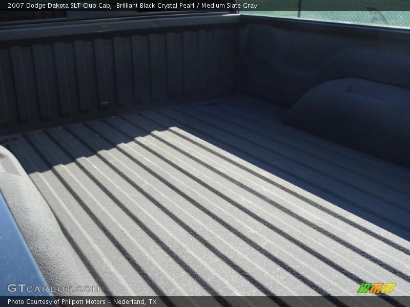 Brilliant Black Crystal Pearl / Medium Slate Gray 2007 Dodge Dakota SLT Club Cab