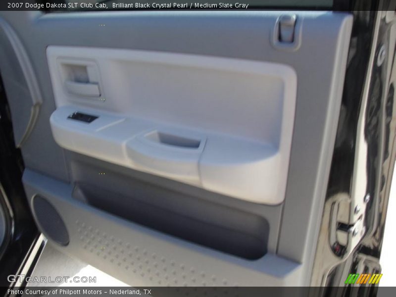 Brilliant Black Crystal Pearl / Medium Slate Gray 2007 Dodge Dakota SLT Club Cab