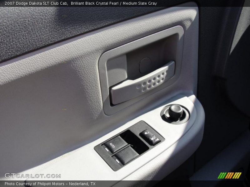 Brilliant Black Crystal Pearl / Medium Slate Gray 2007 Dodge Dakota SLT Club Cab