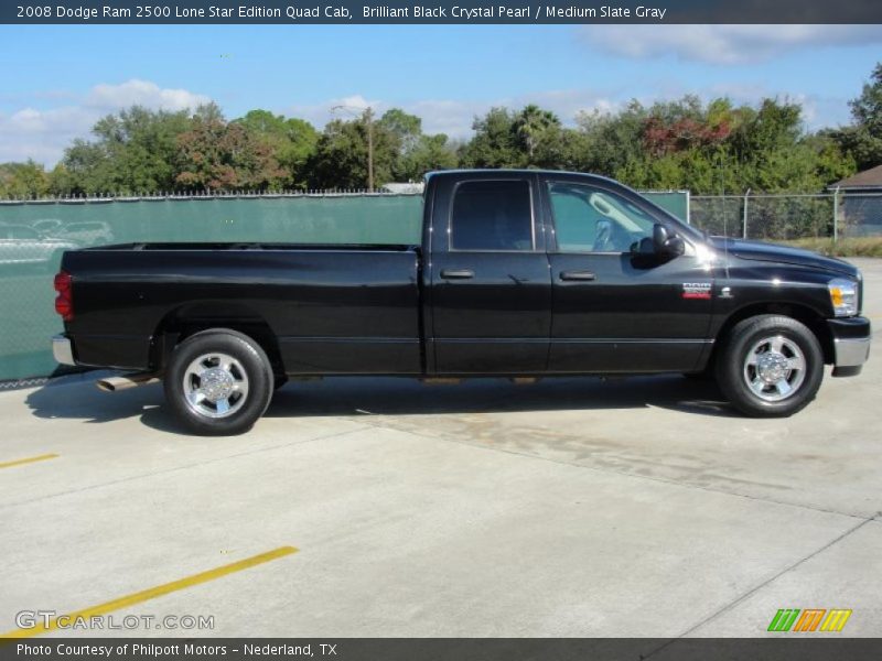 Brilliant Black Crystal Pearl / Medium Slate Gray 2008 Dodge Ram 2500 Lone Star Edition Quad Cab