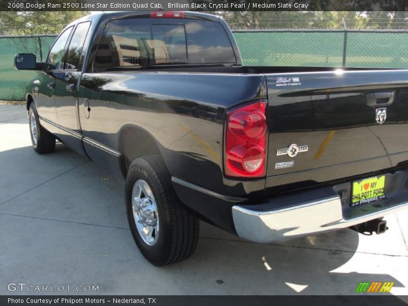 Brilliant Black Crystal Pearl / Medium Slate Gray 2008 Dodge Ram 2500 Lone Star Edition Quad Cab