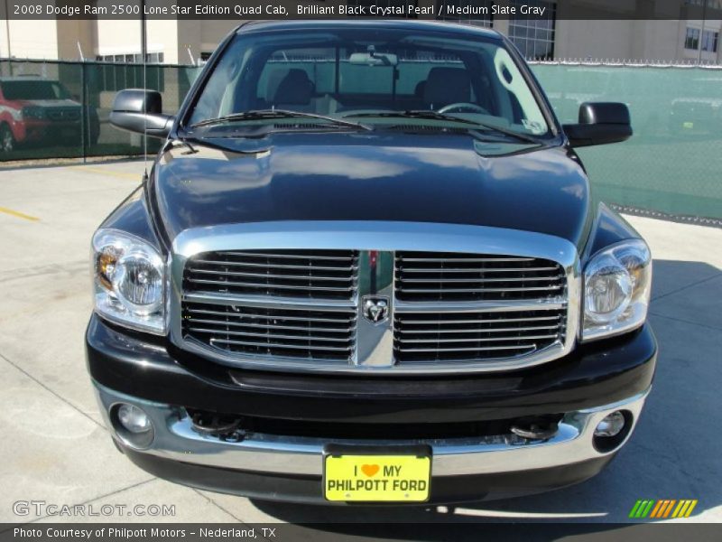 Brilliant Black Crystal Pearl / Medium Slate Gray 2008 Dodge Ram 2500 Lone Star Edition Quad Cab