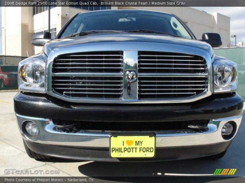 Brilliant Black Crystal Pearl / Medium Slate Gray 2008 Dodge Ram 2500 Lone Star Edition Quad Cab