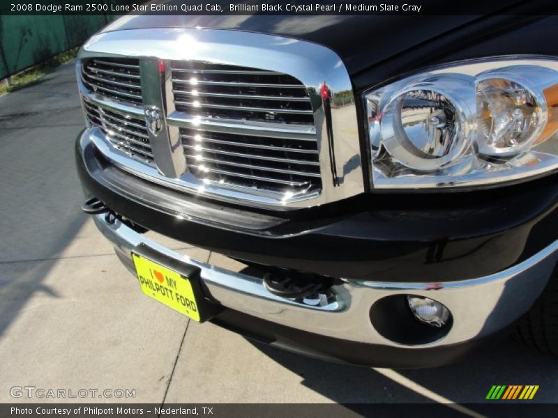 Brilliant Black Crystal Pearl / Medium Slate Gray 2008 Dodge Ram 2500 Lone Star Edition Quad Cab