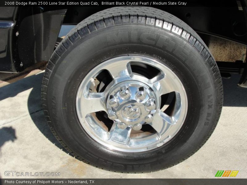 Brilliant Black Crystal Pearl / Medium Slate Gray 2008 Dodge Ram 2500 Lone Star Edition Quad Cab