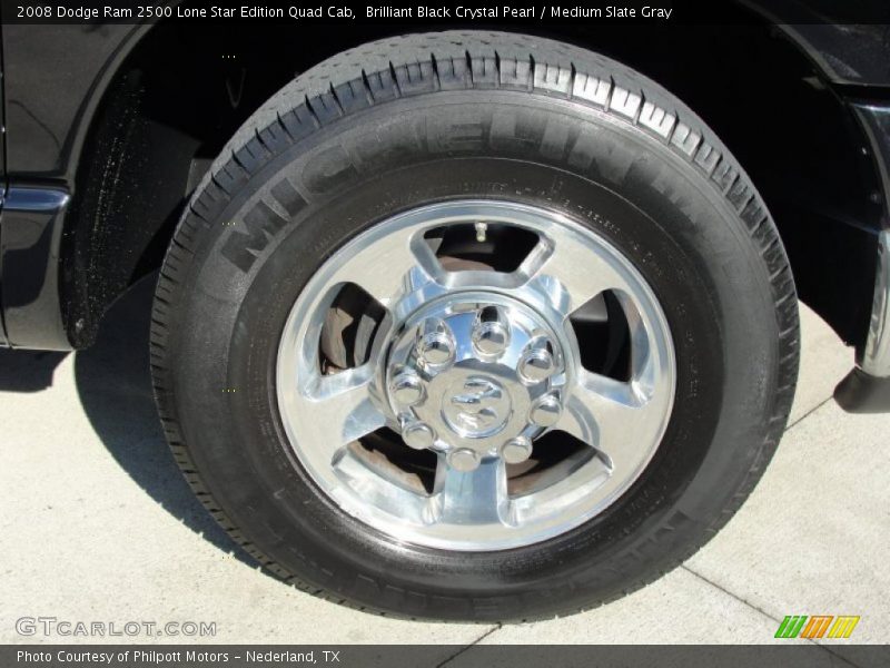 Brilliant Black Crystal Pearl / Medium Slate Gray 2008 Dodge Ram 2500 Lone Star Edition Quad Cab