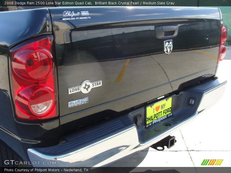 Brilliant Black Crystal Pearl / Medium Slate Gray 2008 Dodge Ram 2500 Lone Star Edition Quad Cab