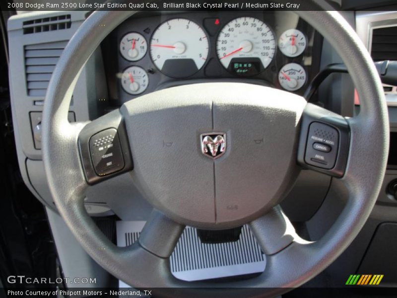 Brilliant Black Crystal Pearl / Medium Slate Gray 2008 Dodge Ram 2500 Lone Star Edition Quad Cab