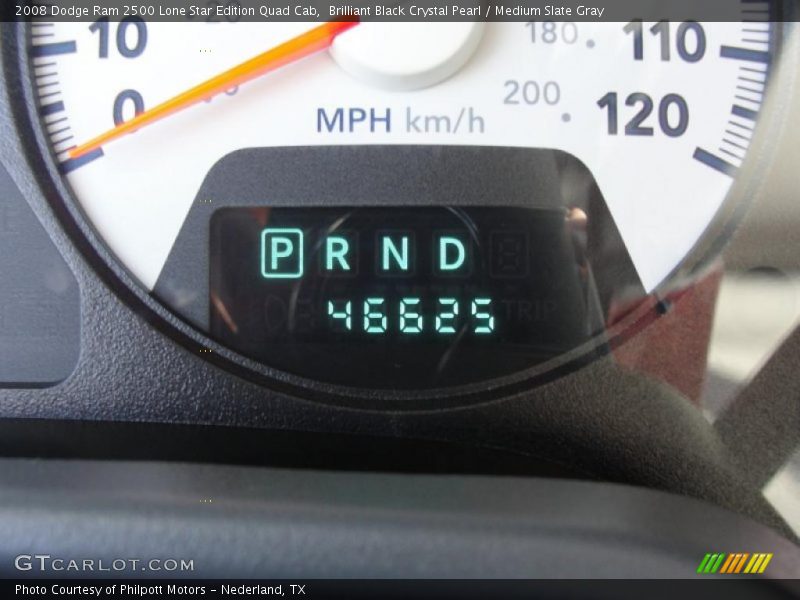 Brilliant Black Crystal Pearl / Medium Slate Gray 2008 Dodge Ram 2500 Lone Star Edition Quad Cab