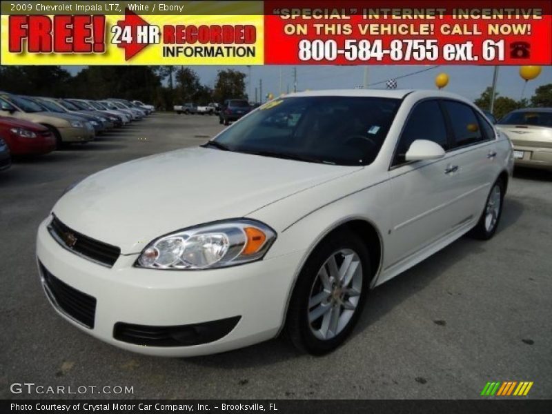 White / Ebony 2009 Chevrolet Impala LTZ