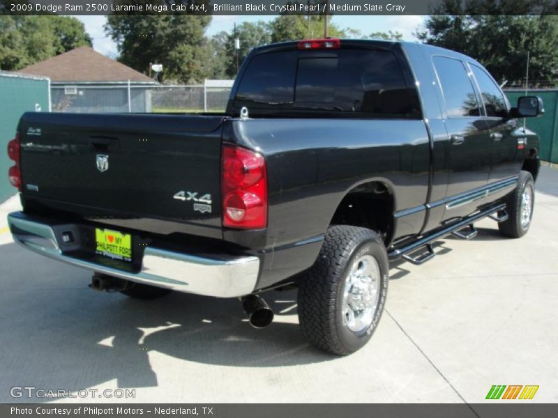 Brilliant Black Crystal Pearl / Medium Slate Gray 2009 Dodge Ram 2500 Laramie Mega Cab 4x4