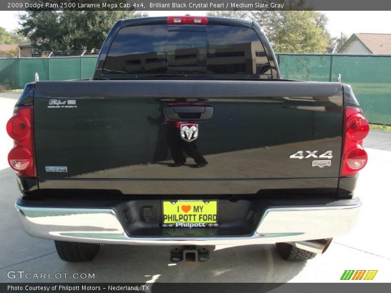 Brilliant Black Crystal Pearl / Medium Slate Gray 2009 Dodge Ram 2500 Laramie Mega Cab 4x4