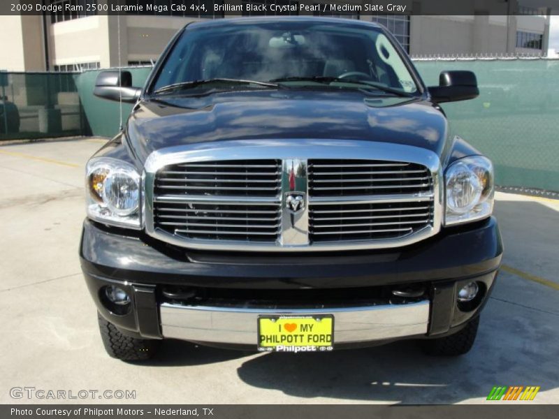Brilliant Black Crystal Pearl / Medium Slate Gray 2009 Dodge Ram 2500 Laramie Mega Cab 4x4