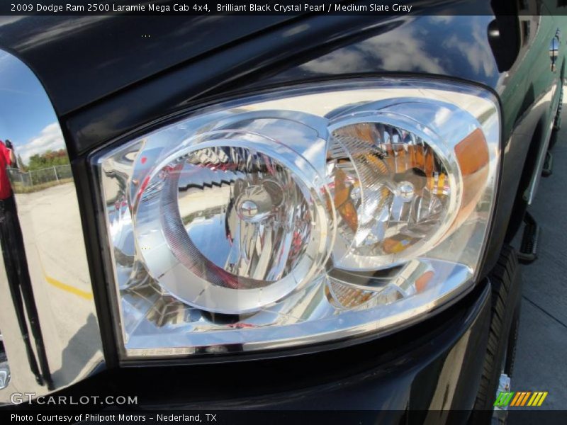 Brilliant Black Crystal Pearl / Medium Slate Gray 2009 Dodge Ram 2500 Laramie Mega Cab 4x4