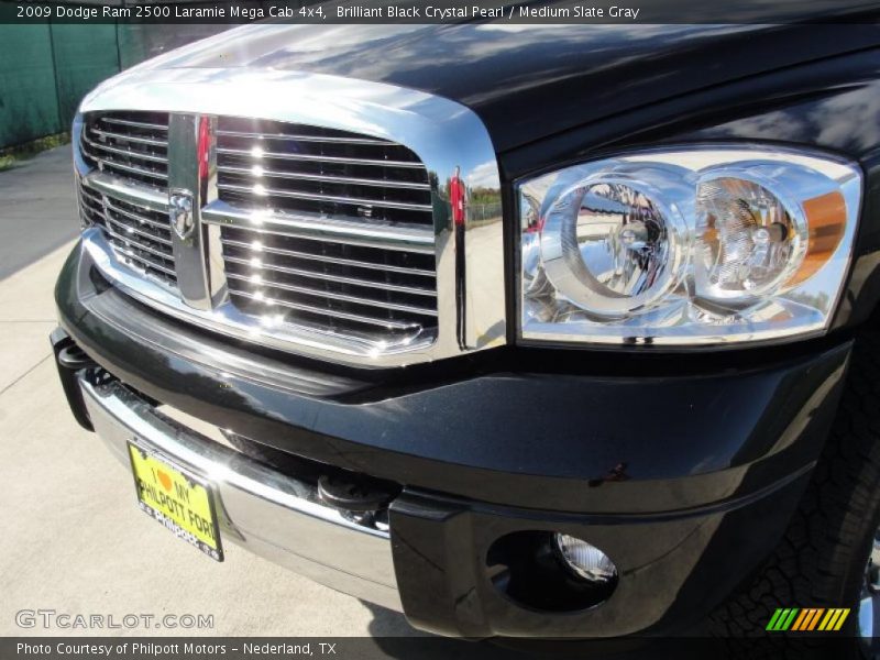 Brilliant Black Crystal Pearl / Medium Slate Gray 2009 Dodge Ram 2500 Laramie Mega Cab 4x4