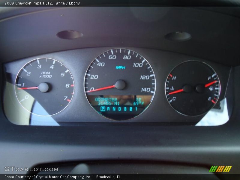 White / Ebony 2009 Chevrolet Impala LTZ