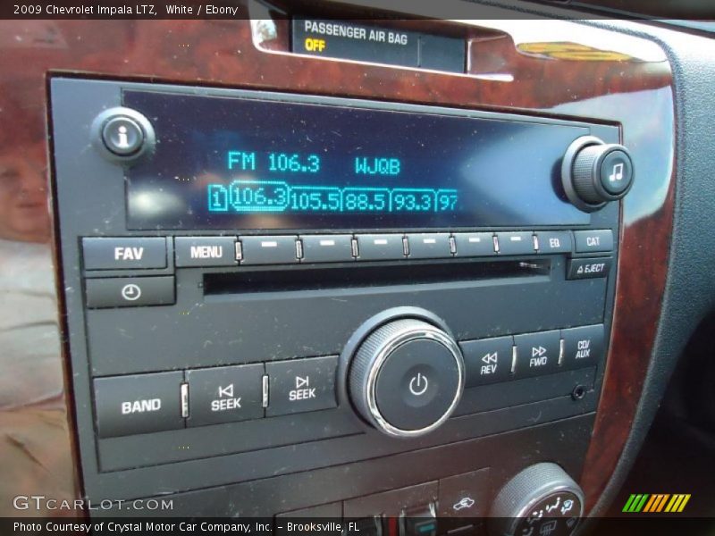 White / Ebony 2009 Chevrolet Impala LTZ