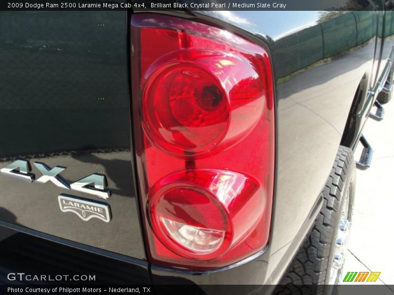 Brilliant Black Crystal Pearl / Medium Slate Gray 2009 Dodge Ram 2500 Laramie Mega Cab 4x4