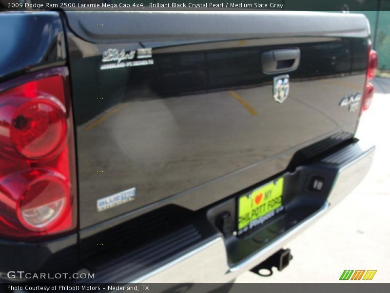 Brilliant Black Crystal Pearl / Medium Slate Gray 2009 Dodge Ram 2500 Laramie Mega Cab 4x4