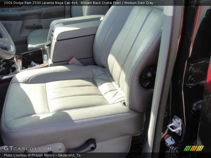 Brilliant Black Crystal Pearl / Medium Slate Gray 2009 Dodge Ram 2500 Laramie Mega Cab 4x4