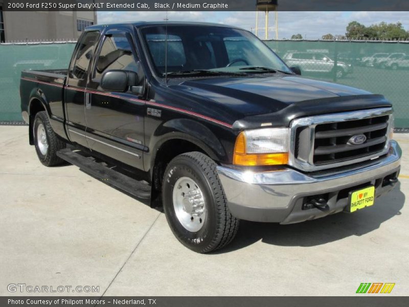 Black / Medium Graphite 2000 Ford F250 Super Duty XLT Extended Cab