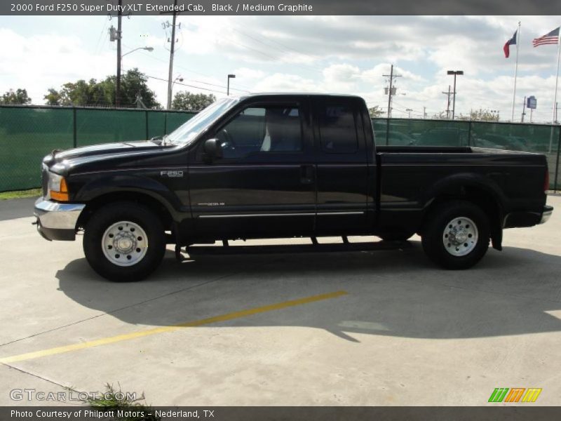 Black / Medium Graphite 2000 Ford F250 Super Duty XLT Extended Cab