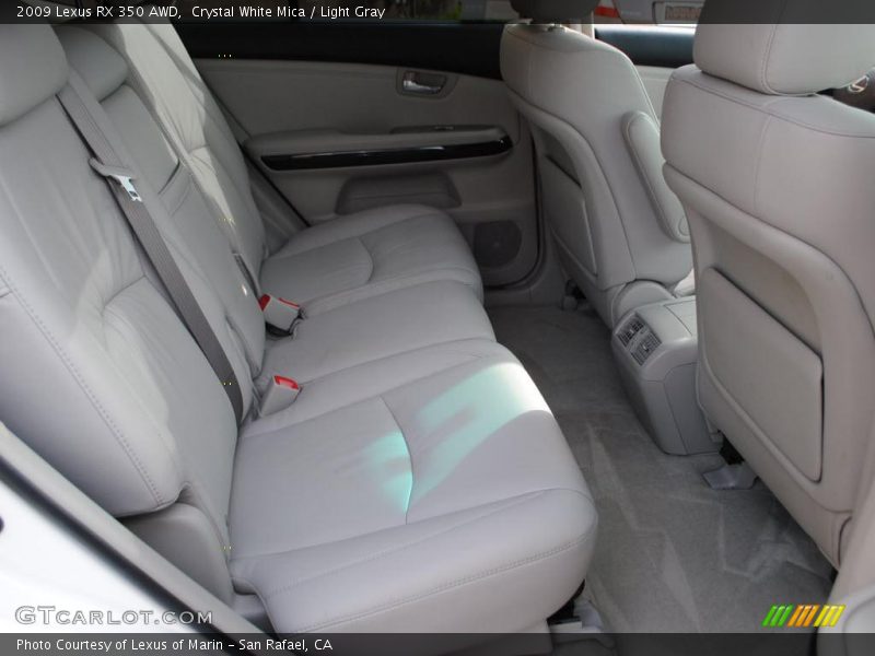 Crystal White Mica / Light Gray 2009 Lexus RX 350 AWD