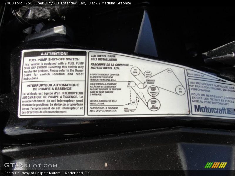 Black / Medium Graphite 2000 Ford F250 Super Duty XLT Extended Cab