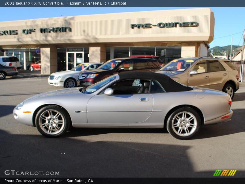 Platinum Silver Metallic / Charcoal 2001 Jaguar XK XK8 Convertible