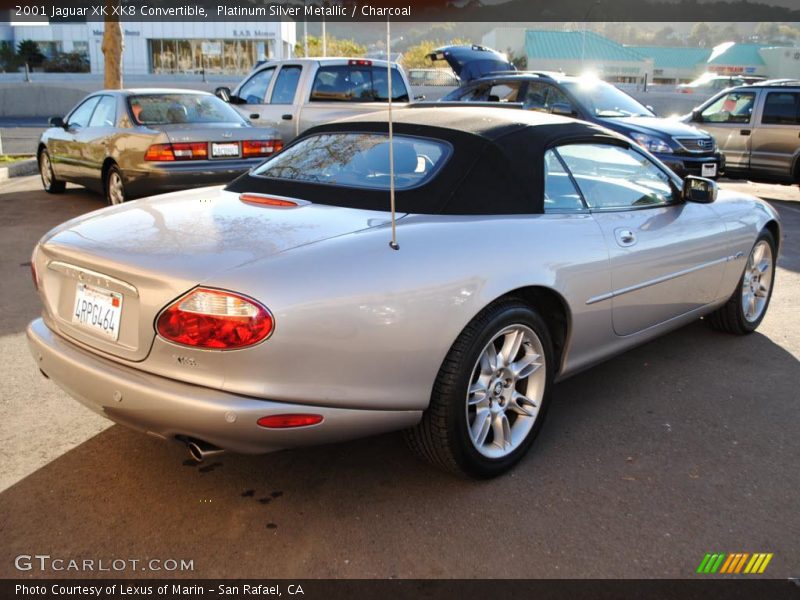 Platinum Silver Metallic / Charcoal 2001 Jaguar XK XK8 Convertible