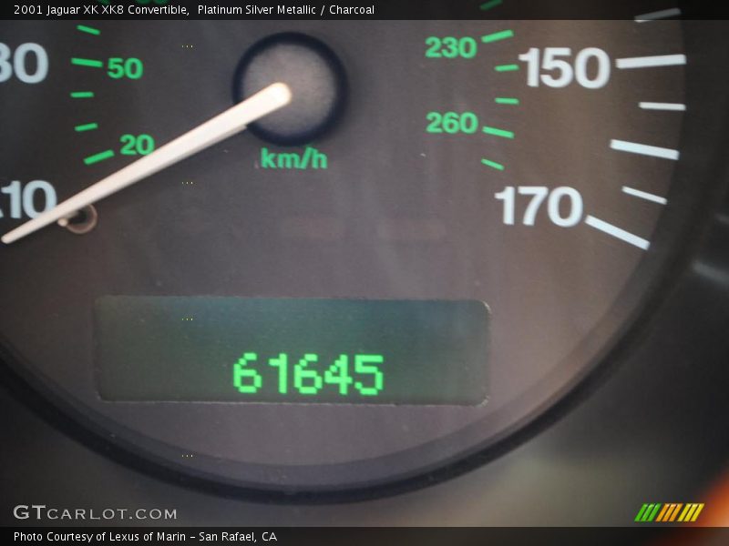 Platinum Silver Metallic / Charcoal 2001 Jaguar XK XK8 Convertible