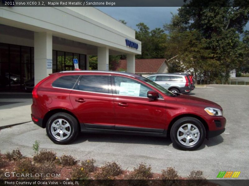 Maple Red Metallic / Sandstone Beige 2011 Volvo XC60 3.2