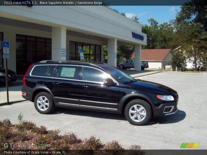 Black Sapphire Metallic / Sandstone Beige 2011 Volvo XC70 3.2