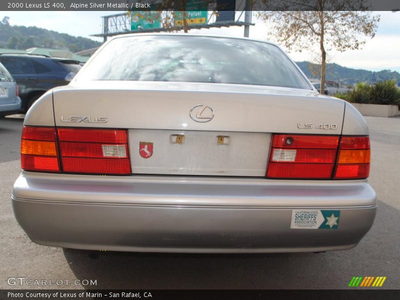 Alpine Silver Metallic / Black 2000 Lexus LS 400