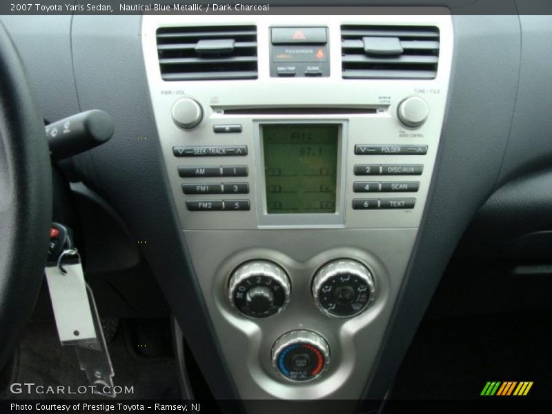 Nautical Blue Metallic / Dark Charcoal 2007 Toyota Yaris Sedan