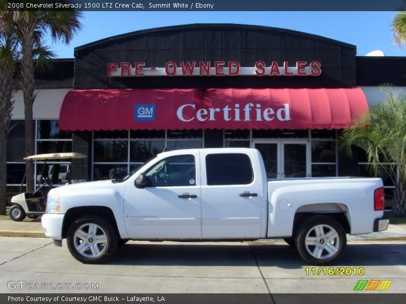 Summit White / Ebony 2008 Chevrolet Silverado 1500 LTZ Crew Cab