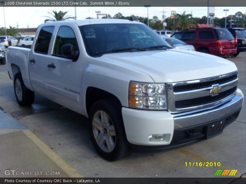 Summit White / Ebony 2008 Chevrolet Silverado 1500 LTZ Crew Cab