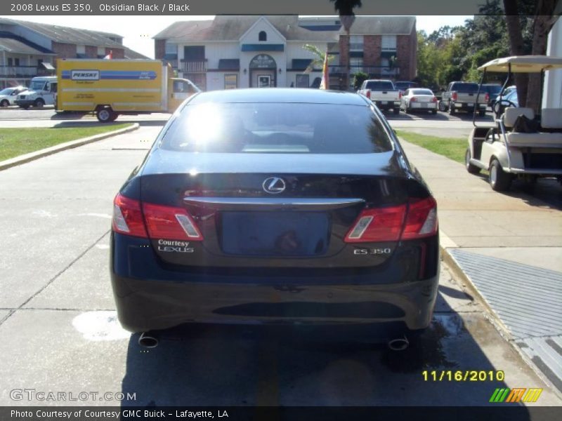 Obsidian Black / Black 2008 Lexus ES 350