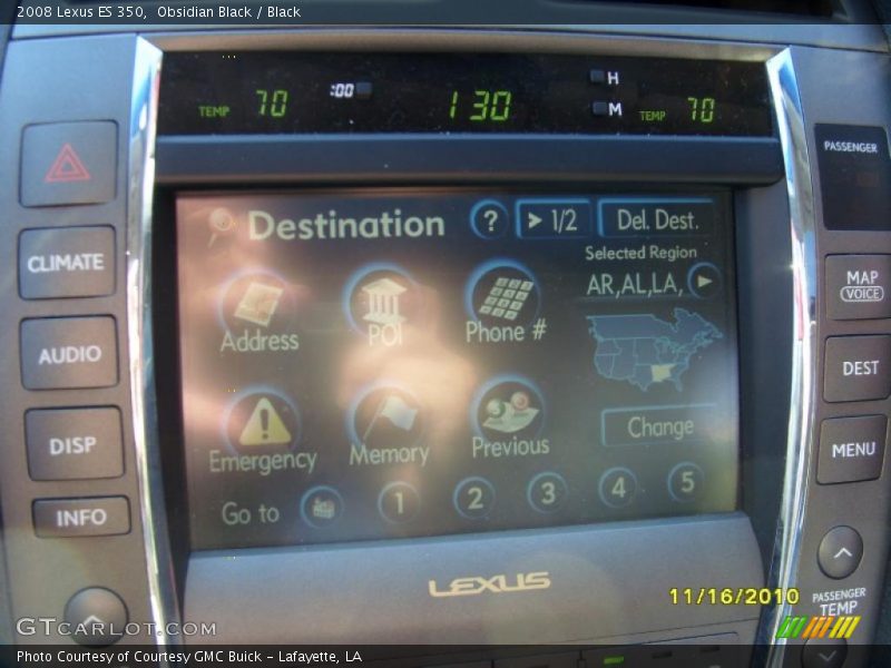 Obsidian Black / Black 2008 Lexus ES 350