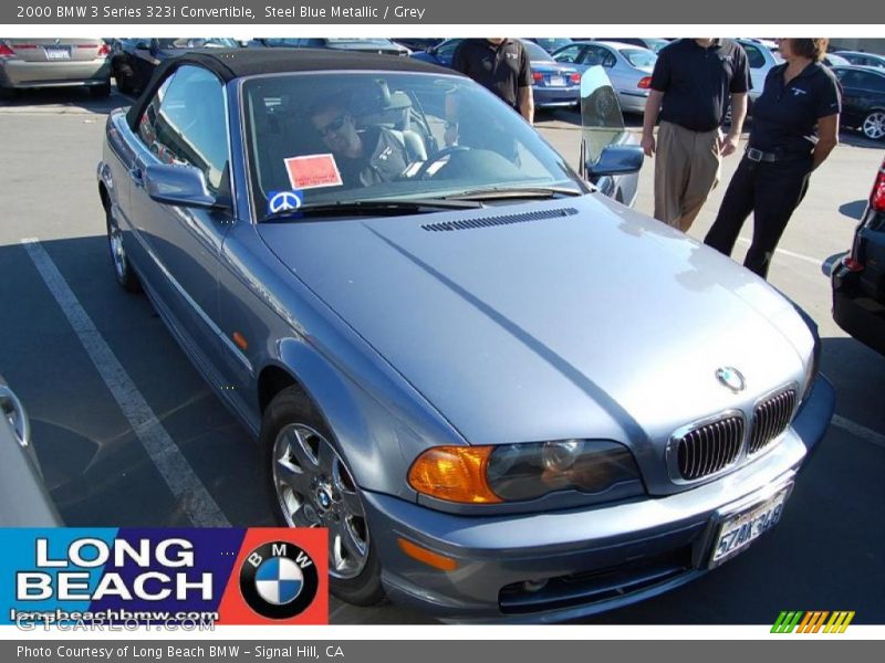 Steel Blue Metallic / Grey 2000 BMW 3 Series 323i Convertible