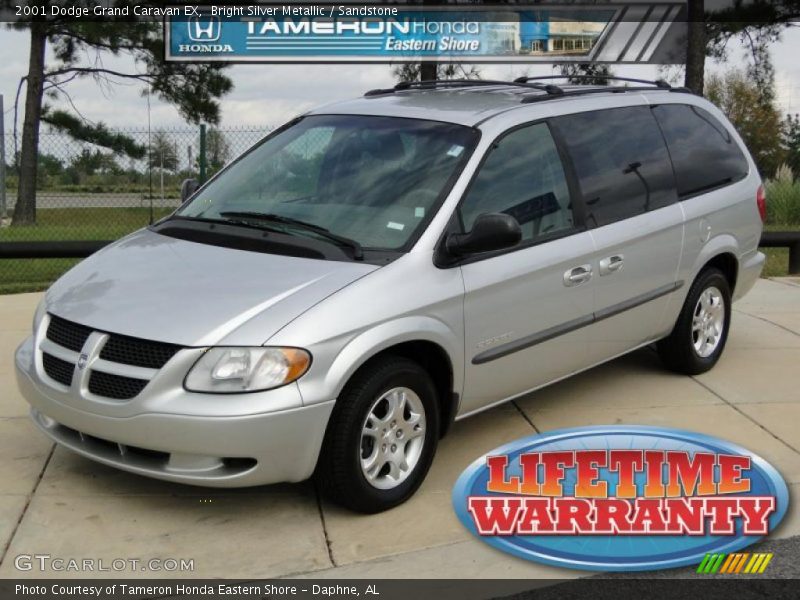 Bright Silver Metallic / Sandstone 2001 Dodge Grand Caravan EX