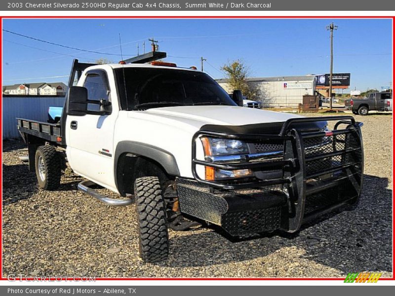 Summit White / Dark Charcoal 2003 Chevrolet Silverado 2500HD Regular Cab 4x4 Chassis