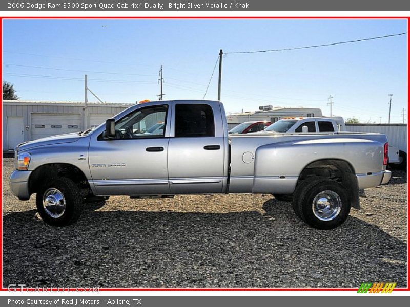 Bright Silver Metallic / Khaki 2006 Dodge Ram 3500 Sport Quad Cab 4x4 Dually