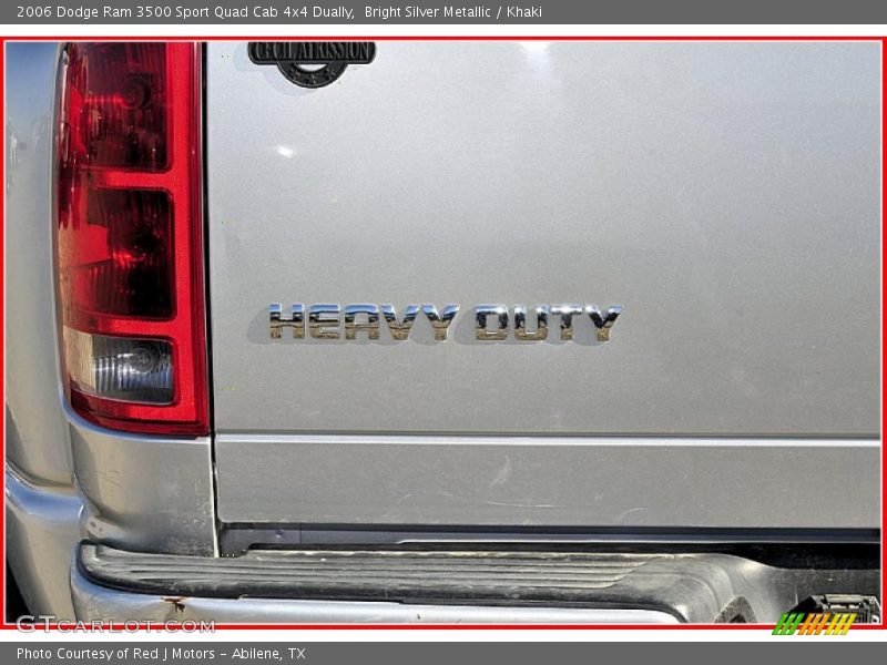Bright Silver Metallic / Khaki 2006 Dodge Ram 3500 Sport Quad Cab 4x4 Dually